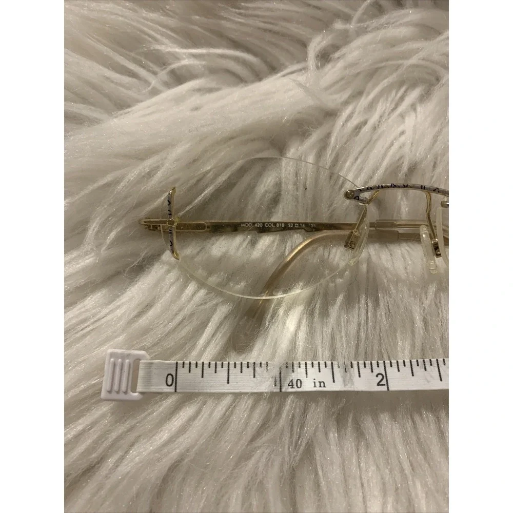 cazal womens eyeglasses Frames Moc 420 Col 818 Metal Gold Tone W Case